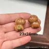 Accesorios de Madera de Durazno, Accesorios de Corazón de Caqui Cacahuete, Collar de Cuerda de Mano Tejida a Mano para Bricolaje, Accesorios para Pulsera de Cuentas Budistas