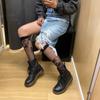 Calcetines de Jacquard de Rosas Anti-Enganche hasta la Media Pantorrilla para Mujer, Estilo Francés, Calcetines de Belleza Gentil como de Hada, Calcetines Blancos para Piernas