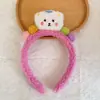 Diadema de felpa antideslizante para mujer, diadema para el pelo, accesorios para el pelo, máscara facial de dibujos animados linda nueva