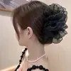 Presilha de Cabelo Avançada com Garra de Pena para Outono e Inverno Presilha de Cabelo Feminina para Prender Metade do Cabelo Presilha de Tubarão 2024 Novo Acessório de Cabeça