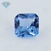 108 # Pedra Solta de Espinélio Sintético, Gema Azul Claro Artificial, Superfície de Anel com Fundo Pontiagudo, Combinação Retangular Redonda em Forma de Ovo