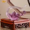 Dragão e Fênix Estilo Chinês Esmaltados Ruyi Enfeites Zen para Casa Desktop Lótus Cabaça de Lótus Pequeno Bule Decoração de Presente