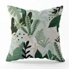 23 Primavera Nuevo Hogar Funda de Almohada Suave Cojín para Sofá Funda de Almohada con Patrón de Plantas y Flores Almohada de Cintura de Lino