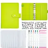 Caderno A6 de Folhas Soltas Mais Vendido no Exterior, Logo Personalizável, Capa Destacável de Folhas Soltas, Planejador de Orçamento em Dinheiro de Couro PU