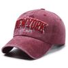 Gorra Transfronteriza de Algodón Lavado Nuevo Gorra de Béisbol Bordada NUEVA YORK Gorra Sombrero para el Sol Béisbol Bordado Sombrero para el Sol