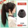 Peruca feminina rabo de cavalo temperamento cabelo preto longo liso fofo aumentar quantidade tipo presilha alça peruca rabo de cavalo liso fábrica atacado