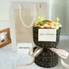 Buquê de Girassol Tricotado para o Dia dos Professores Transfronteiriço, Presente de Flor Artificial de Lã, Lembrança de Flor Preservada de Acrílico Atacado