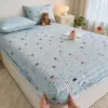 Sábana bajera acolchada, pieza única, protector de colchón engrosado, no es algodón puro, funda de cama 100% algodón, protector de colchón a prueba de polvo y antideslizante