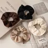 Goma para moño fruncida estilo francés, Cuerda para el pelo de tela para mujer, Accesorio para coleta baja, Adorno para el pelo de Otoño e Invierno