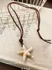 Diário Huanhai! Colar com Pingente de Estrela-do-Mar Longa Feminino Novo 2025 Corrente para Suéter Acessórios Estilo Resort à Beira-Mar Decote Halter