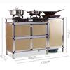 Gabinete de cocina de montaje simple, armario multifuncional, gabinete de almacenamiento de acero inoxidable, aparador, estante para estufa, nuevo producto