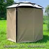 Painel Lateral de Cortina de Chuva à Prova de Vento e Protetor Solar de Vinil Preto com Gancho, Capa Universal para Guarda-chuva de Camping e Pesca para Todas as Estações