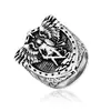 Anillo Popular Transfronterizo Pequeño Cubo de Azúcar Ángel Acero de Titanio Acero Inoxidable Ángel de Batalla Anillo Punk Personalizado Accesorio