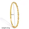 Pulsera de Acero Inoxidable 304 con Circonita de Borde Estrecho y Diamantes Completos Transfronteriza para Mujer, Pulsera Simple Retro de Acero de Titanio con Forma de Gota de Agua Europea y Americana al por Mayor