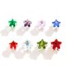 Estrella de Mar de Cinco Puntas Base Plateada Incrustada con Diamante de Garra Color Circonita de Cristal Accesorios para Joyería de Diamantes Cosidos a Mano para Pulsera Collar