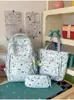 Mochila de Hombro Doble de Alto Valor Japonesa Estilo Nuevo Ins para Niñas Mochila para Estudiantes de Primaria Grado 3-6 Mochila Estampada Ligera