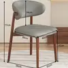 Silla de Comedor Estilo Vintage Nórdico Madera Maciza Falsa Silla con Respaldo para Mesa de Comedor de Restaurante Italiano de Lujo Ligero Celebridad de Internet Hogar Minimalista Moderno