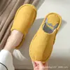 Pantuflas de oso para invitados en casa estilo coreano, suela suave para interior, zapatos caseros ligeros y transpirables, adecuados para todas las estaciones, lino, para parejas, hombres y mujeres, viajes