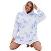 Manta de TV Cálida de Invierno Manta Perezosa Casual Estampado de Vaca Leopardo Blanco y Negro Sudadera Pijama Ropa para el Hogar