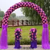Arco de flores de seda para boda soporte para flores arreglo de boda puerta de flores inauguración de tienda arco de flores para celebración corona de actividad de celebración puerta de la felicidad
