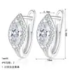 Pendientes de botón Xindeyi S925 de plata pura con moissanita completa para mujer, incrustación en forma de marquesa, exquisitos, elegantes y de alta gama