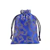 Bolsa de brocado al por mayor bolsa de brocado bolsa para joyas bolsa de tela pequeña bordado brocado caja texto bolsa de pelota bolsa de la suerte boca abierta sonrisa bolsa de tela