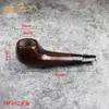 Pipa de Ébano Estilo Mixto Mango Curvo Recto Flauta de 9 mm Flauta de 3 mm Accesorios para Boquillas de Cigarrillo para Hombre