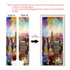 Pegatinas de Puerta Autoadhesivas Transfronterizas con Ciervo Estilo Chino, Pegatinas de Pared Removibles para Renovación de Casa de Alquiler, Venta al por Mayor por Fabricante, Dropshipping