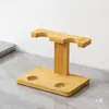 Soporte de Exhibición para Micrófono Soporte para Micrófono KTV Estante de Almacenamiento de Escritorio para el Hogar Base de Madera de Bambú Soporte Vertical