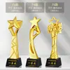 Trofeo Personalizado para Reunión Anual, Premio Creativo para Empleados Destacados, Trofeo Personalizado de Resina para Campeones de Concurso de Canto y Baile