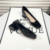 Zapatos Planos de Punta Cuadrada y Boca Baja con Tacón Grueso para Mujer 2024 Nuevos Elegantes Profesionales Versátiles Tacones Altos Verdes