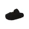 Pantuflas cálidas para exteriores estilo perezoso con diseño de punta cerrada, forro de felpa, suelas gruesas y estilo slip-on, perfectas para otoño e invierno. Estos pantuflas de media caña mullidas son una versión más gruesa para mujer
