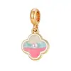 Pulsera con cuentas cruzadas colgante DIY corazón de amor unicornio mariposa adorno colgante pulsera brazalete charm materiales hechos a mano