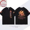 Merchandising de Genshin Impact Estilo Hu Tao Manga Corta Casual Holgada Juventud Estudiante Verano Media Manga Camiseta Ropa de Moda