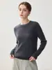 Nova camisa básica 100% caxemira para outono e inverno, suéter pullover versátil de gola redonda estilo coreano para mulheres, malha para usar por baixo