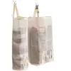 Bolsa organizadora de meias, um organizador prático para pendurar nas portas de armários em casas e dormitórios, perfeito para guardar roupas íntimas e meias, uma bolsa de malha montada na parede