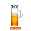 Tetera para Infusionar Té, Tapa de Acero Inoxidable, Hervidor de Agua Fría, Jarra de Vidrio para Agua Fría, Taza de Agua, Gadget para Té Cold Brew, Extracción en Frío