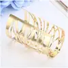 Comercio exterior Joyería de moda europea y americana Metal Apertura amplia Hueco Geométrico Pulsera Venta directa de fábrica