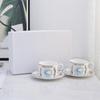Xícara de Café e Pires Casal Transfronteiriço Conjunto de Xícara Dupla Caixa de Presente Conjunto Europeu para Chá da Tarde Casa Porcelana Fina Conjunto Estrela Sol Dijia