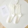 Calcetines Blancos para Mujer, Algodón Puro, Resistentes al Olor, Calcetines de Maternidad Sin Costuras, Estilo Primavera y Otoño, Calcetines Largos Holgados, Absorbentes del Sudor y Transpirables