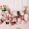 Set de Regalo de Aromaterapia Floral de Lujo Rosa, Caja de Regalo Personalizada para Enviar a Mejores Amigos, Clientes y Empleados, Regalo Navideño Práctico de Alta Gama