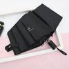 Paraguas automático para mujer, estudiante, de goma negra, protección solar, protección UV, plegable, para hombre, para sol y lluvia, grande, de fábrica