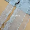 Accesorios de Encaje de Gasa Falda Puños Borde del Cuello Encaje Plisado Tiras de Encaje de Gasa Decoración Hecha a Mano DIY