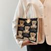 Bolso de Lino para Mujer, Bolso Cruzado Pequeño Japonés Trendy Estilo Ins 2026, Bolsa para Lonchera Bento de Estudiante para Mujer