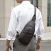 Bolsa Transversal Simples Casual Masculina Transfronteiriça Mochila Bolsa de Peito Grande Multibolsos Artigos de Couro Resistente ao Desgaste e à Prova d'Água