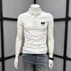 Camisas Polo de Verão Novas no Atacado, Design Simples e Moderno com Gola, Camisas Casuais Versáteis de Manga Curta com Estampa de Letras de Alta Qualidade para Jovens