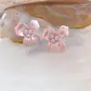 Brincos Pingente Flor de Pérola Estilo Feriado Agulha de Prata, Frescos e Doces, Brincos Modernos e Simples, Brincos de Luxo Leve e de Alta Qualidade