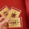 Pegatina para Teléfono Móvil de la Fortuna del Año del Caballo 2026 con Cinco Dioses de la Riqueza Hojas Doradas para Buena Suerte, Lámina de Oro Imitación Artículo de Regalo Protector