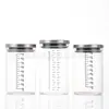 Frasco de Vidrio para Fermentación de Masa Madre Casero con Báscula Plato de Cultivo de Levadura Suministros para Hornear Pan Frasco Sellado Botella para Porcionar