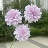 Dálias Artificiais Coloridas de 3 Cabeças para Casamento e Decoração de Casa, Atacado